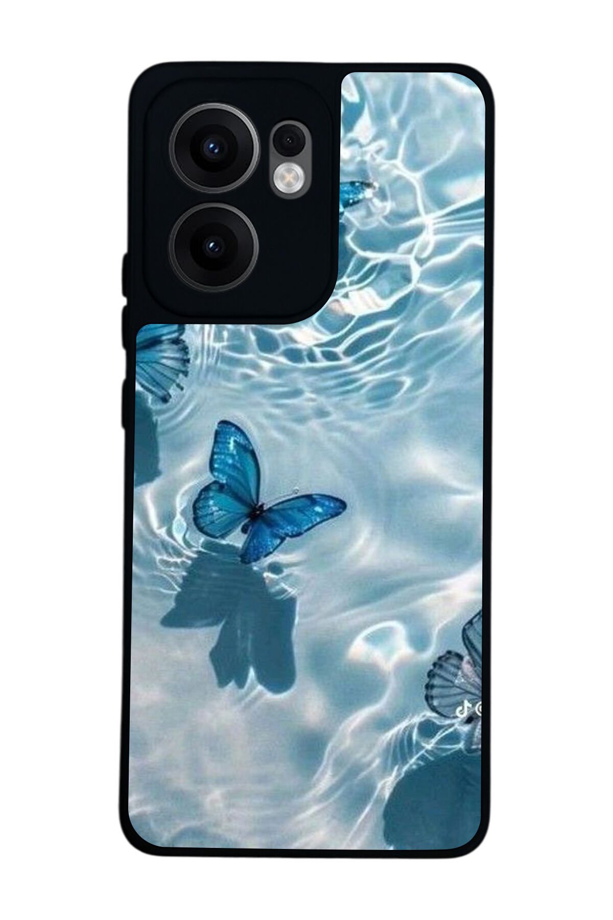 Oppo Reno 13F Uyumlu Kelebek Tasarımlı Glossy Premium Kılıf