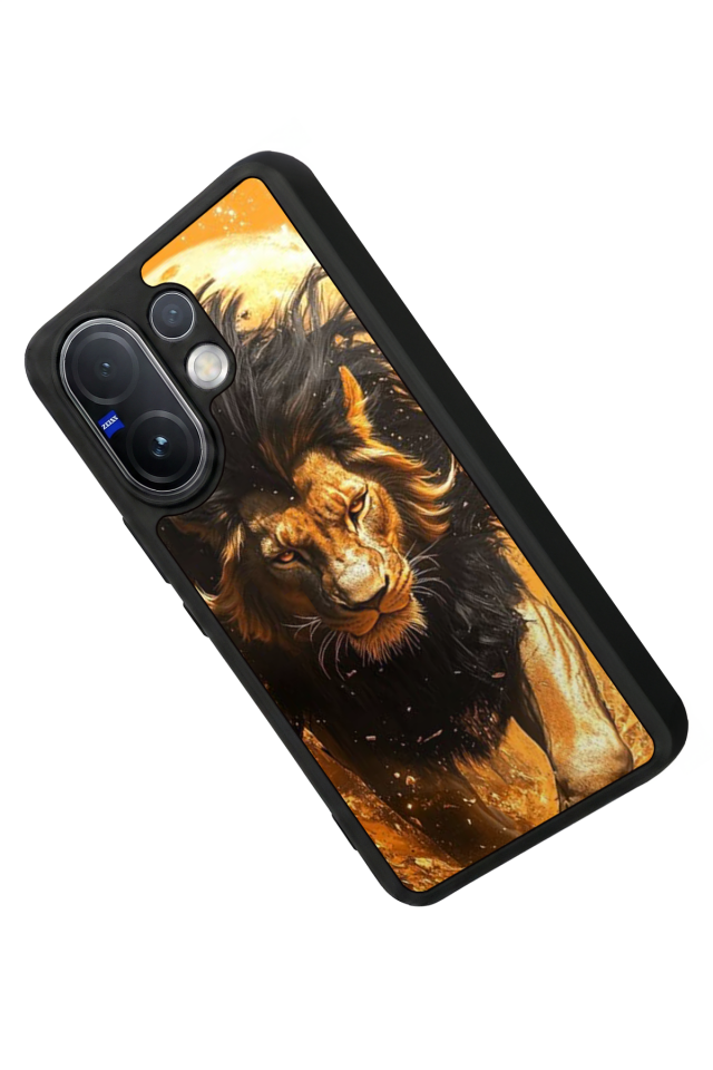 Vivo V60 Uyumlu Aslan Tasarımlı Glossy Premium Kılıf