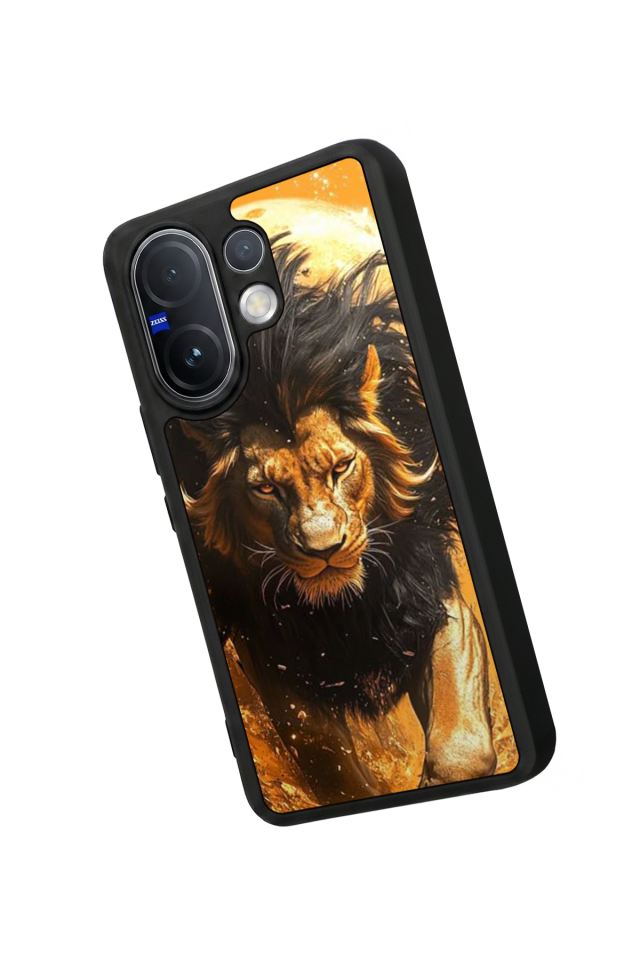 Vivo V60 Uyumlu Aslan Tasarımlı Glossy Premium Kılıf
