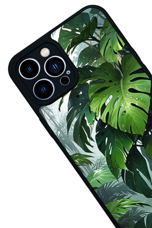 iPhone 12 Pro Max Uyumlu Botanik Tasarımlı Glossy Premium Kılıf