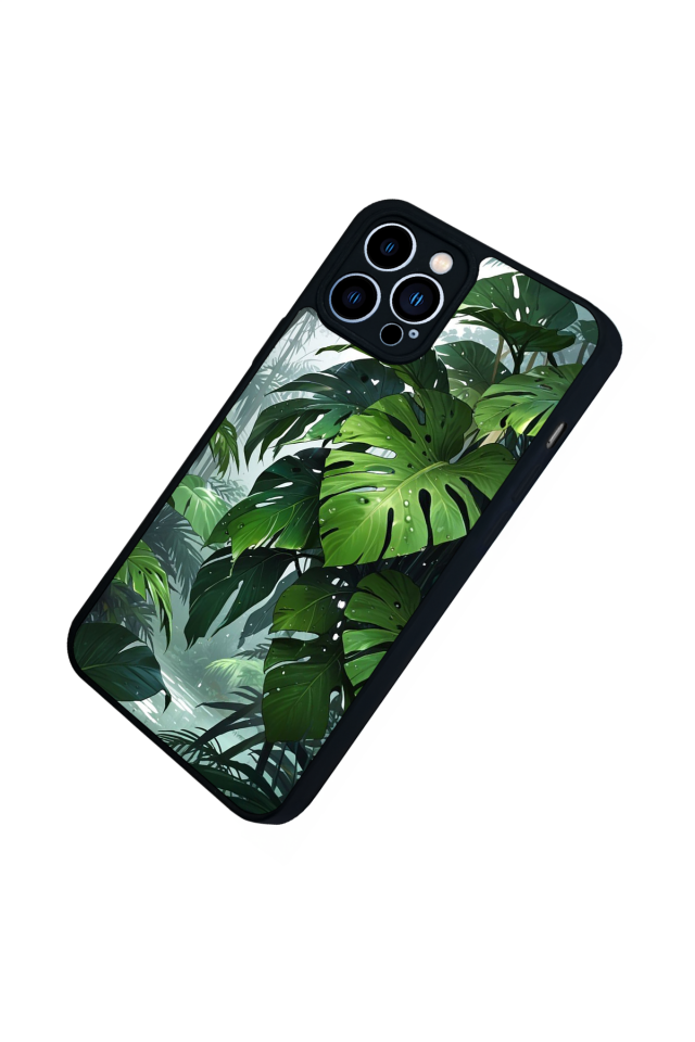 iPhone 12 Pro Max Uyumlu Botanik Tasarımlı Glossy Premium Kılıf
