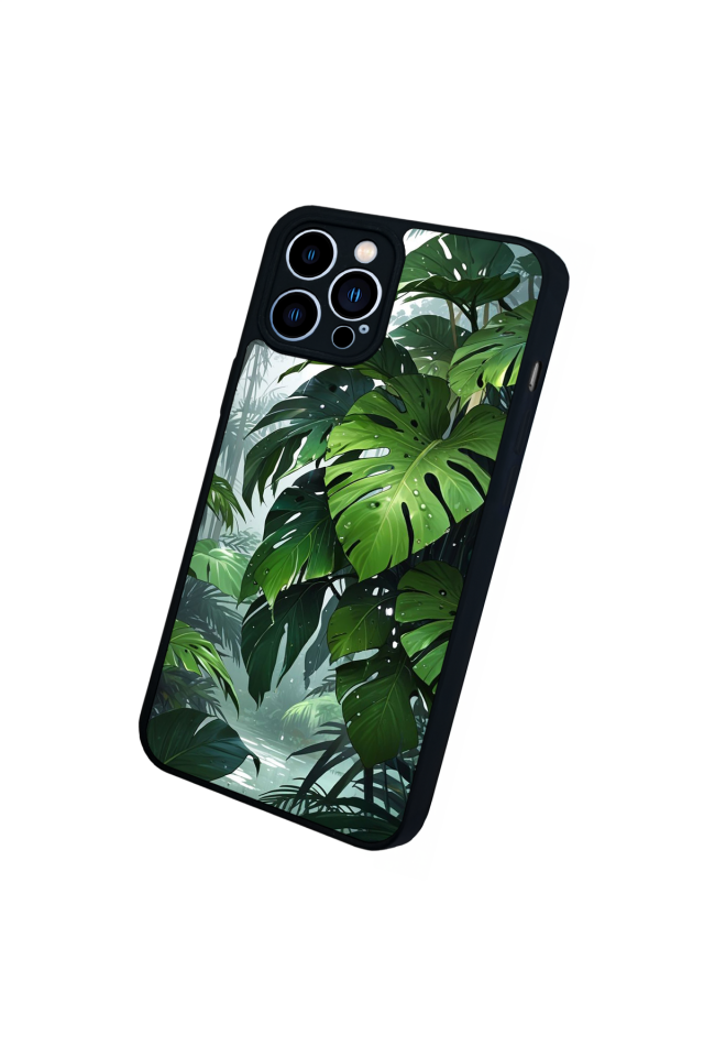 iPhone 12 Pro Max Uyumlu Botanik Tasarımlı Glossy Premium Kılıf