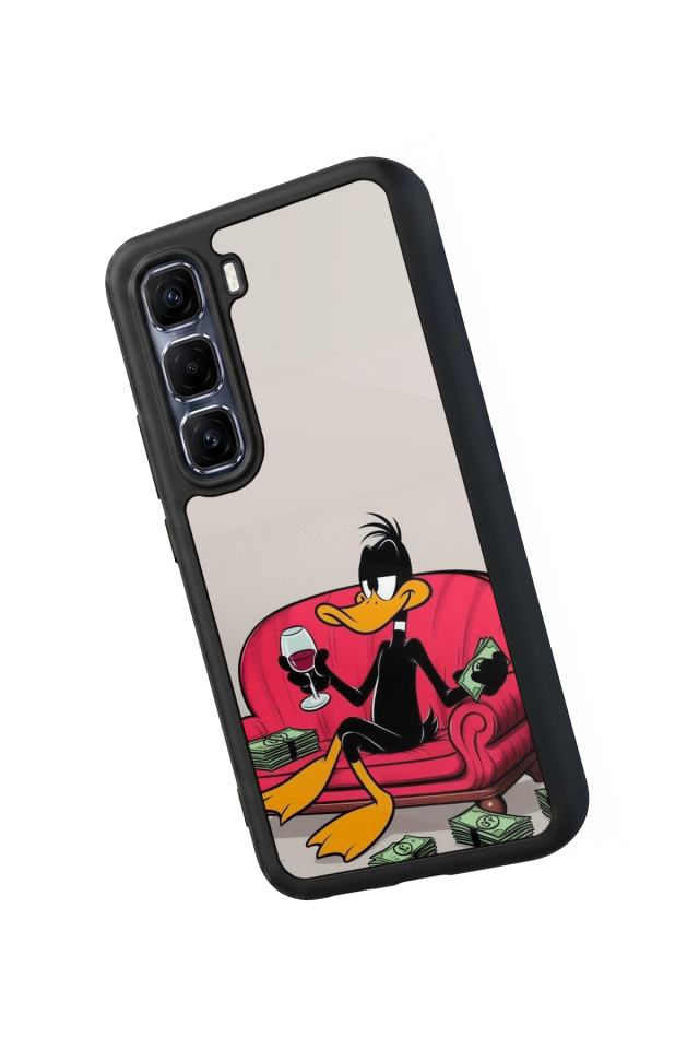 Infinix Hot 60 Pro Plus Uyumlu Daffy duck Tasarımlı Glossy Premium Kılıf