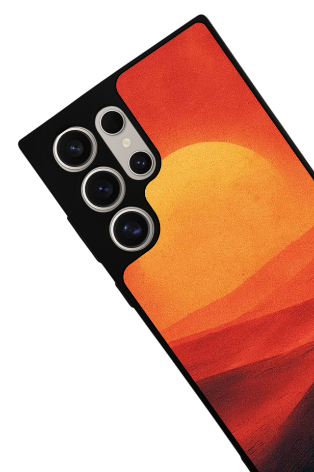 Samsung Galaxy S22 Ultra Uyumlu Güneş Tasarımlı Glossy Premium Kılıf