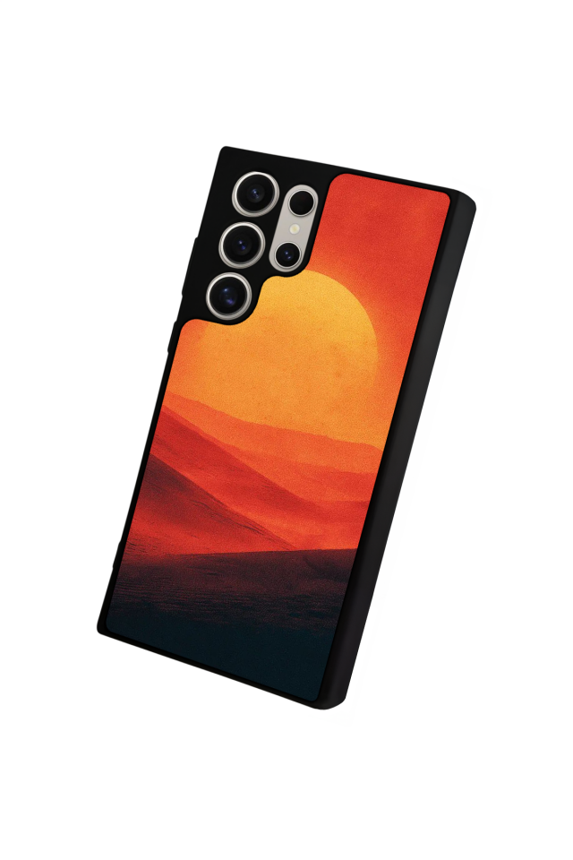 Samsung Galaxy S22 Ultra Uyumlu Güneş Tasarımlı Glossy Premium Kılıf