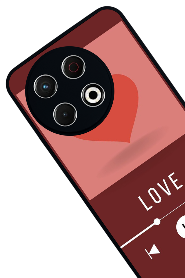 Tecno Spark 30 Pro Uyumlu Kalp Love Tasarımlı Glossy Premium Kılıf