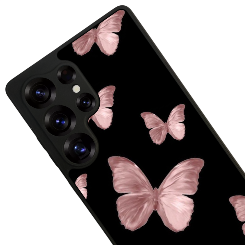 Samsung Galaxy S25 Ultra Uyumlu Kelebek Tasarımlı Glossy Premium Kılıf
