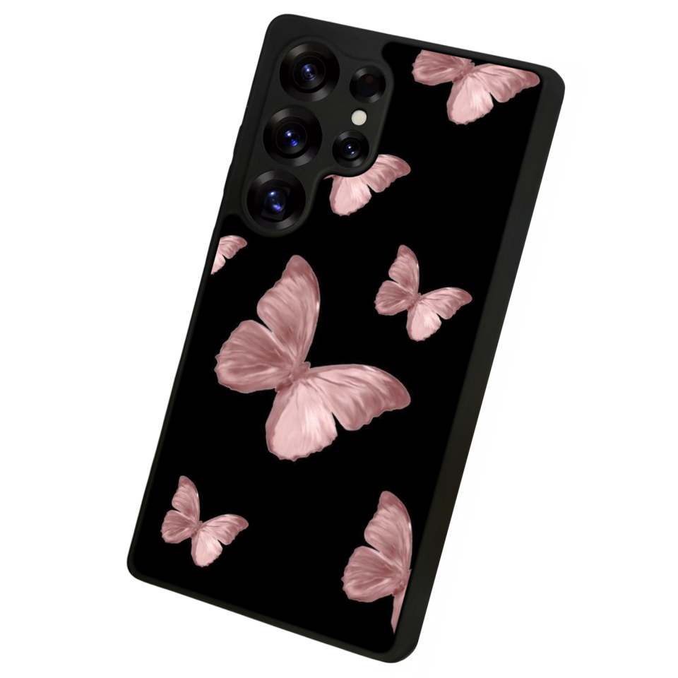 Samsung Galaxy S25 Ultra Uyumlu Kelebek Tasarımlı Glossy Premium Kılıf