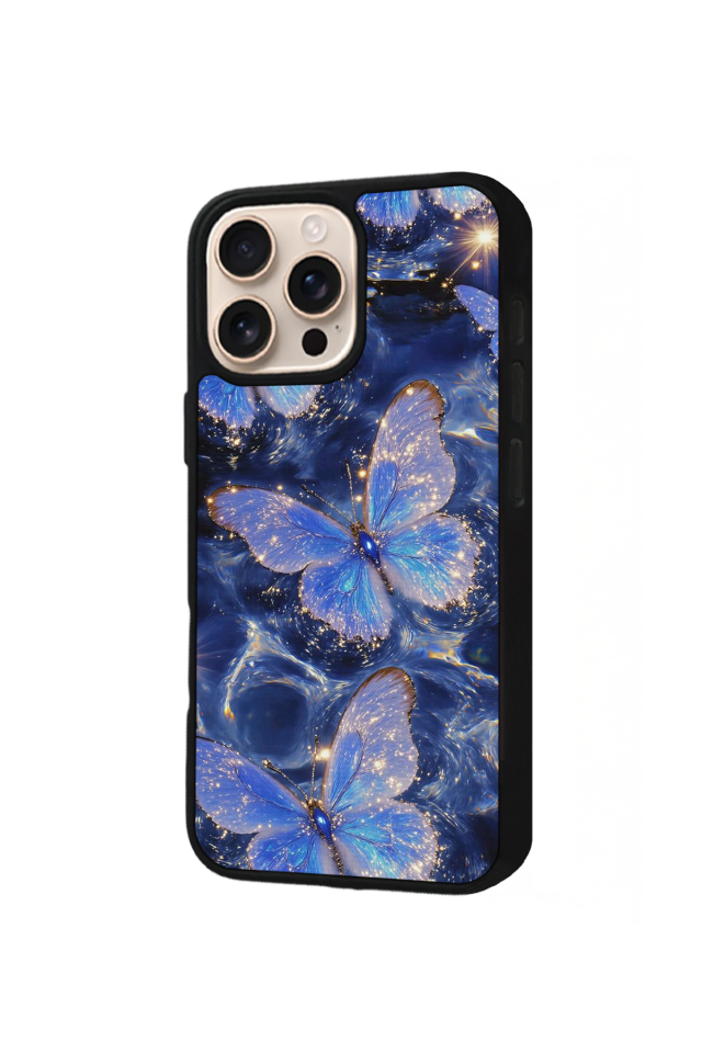 iPhone 15 Pro Uyumlu Kelebek Tasarımlı Glossy Premium Kılıf