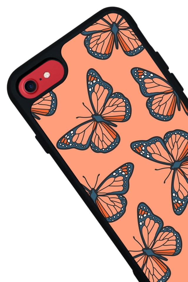 iPhone 8 Uyumlu Kelebek Tasarımlı Glossy Premium Kılıf