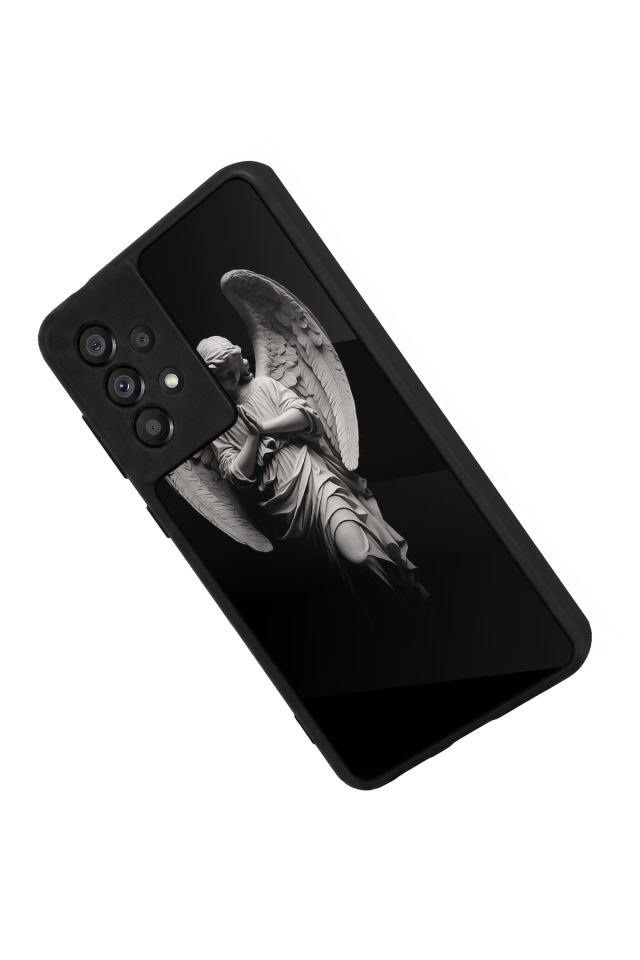 Samsung Galaxy A73 Uyumlu Melek Tasarımlı Glossy Premium Kılıf