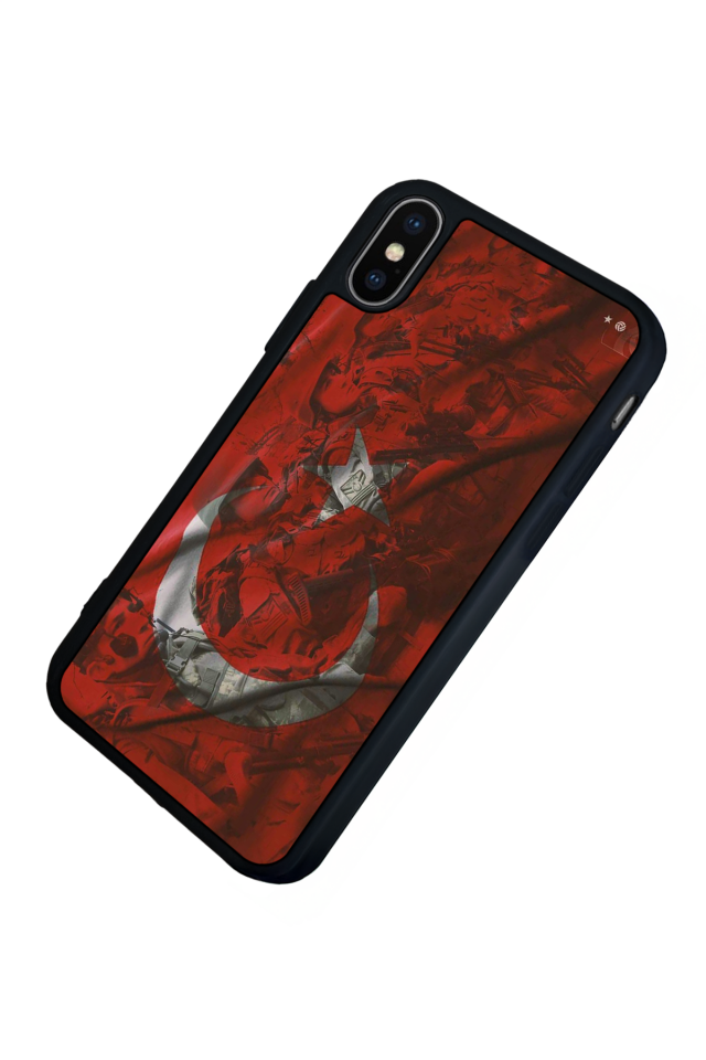 iPhone XS Max Uyumlu Türk Bayragi Tasarımlı Glossy Premium Kılıf