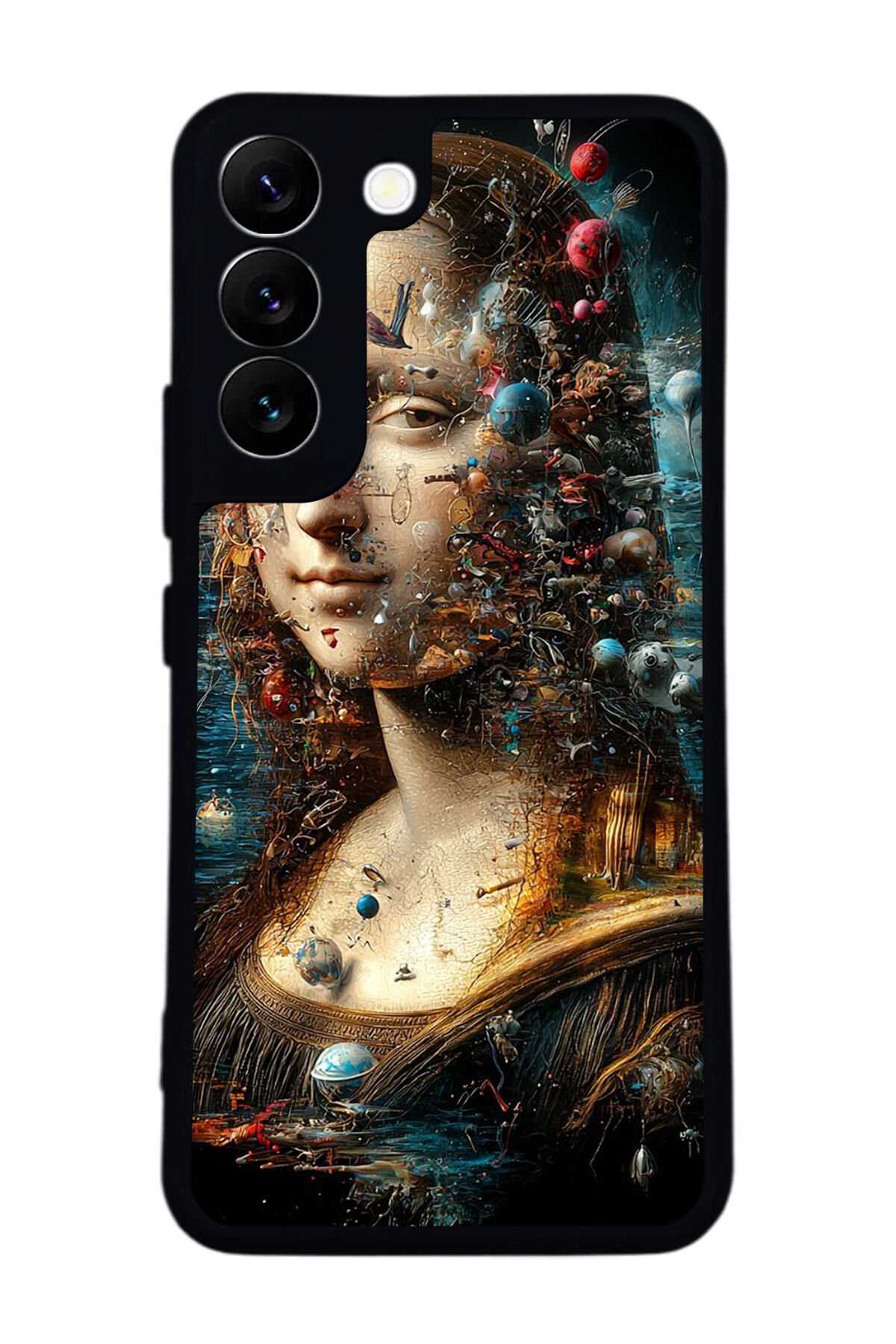 Samsung Galaxy S22 Uyumlu Monalisa Tasarımlı Glossy Premium Kılıf
