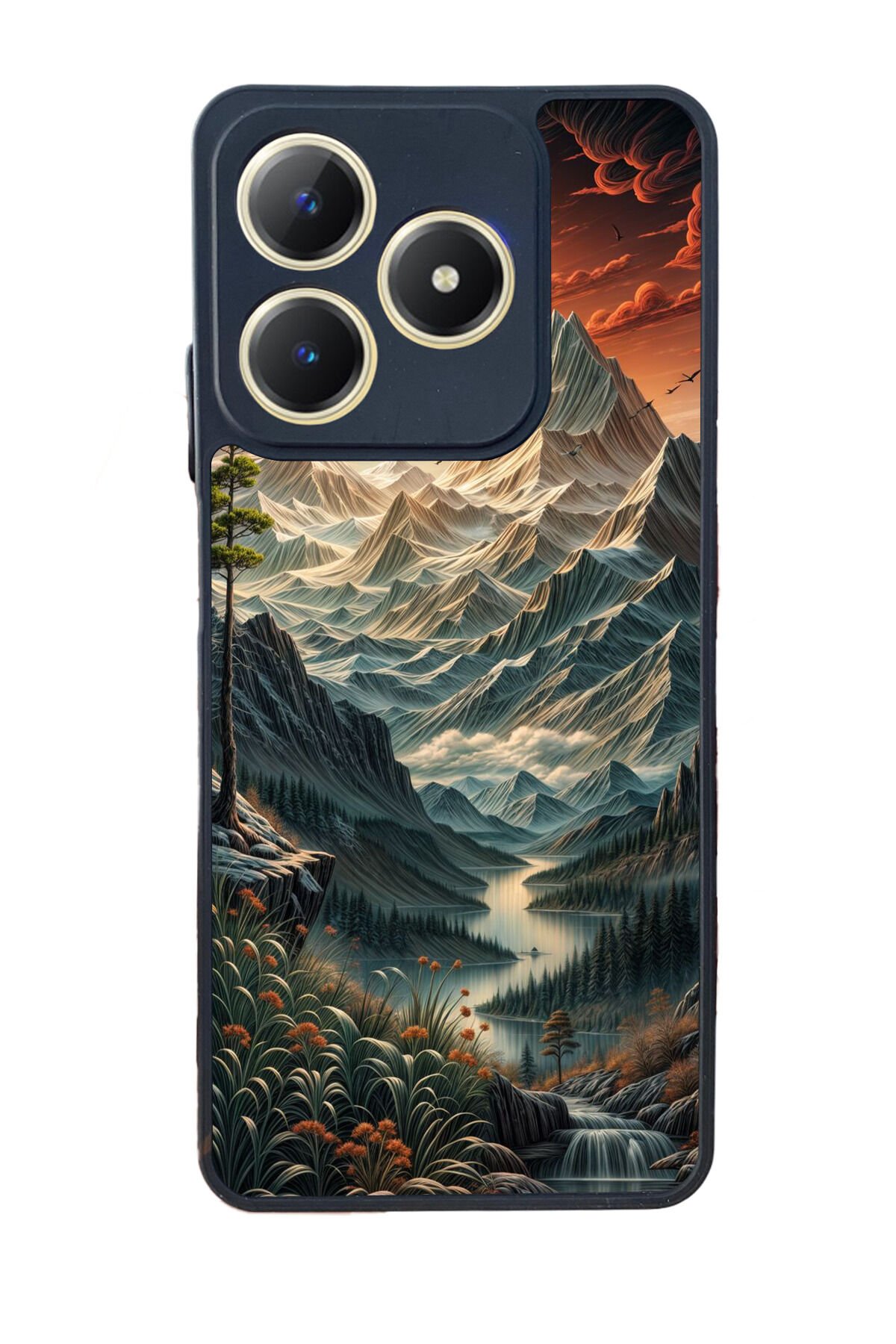 Realme C63 Mat Uyumlu Siyah Kılıf – Yumuşak Silikon, Koruyucu, Şok Emici Kapak