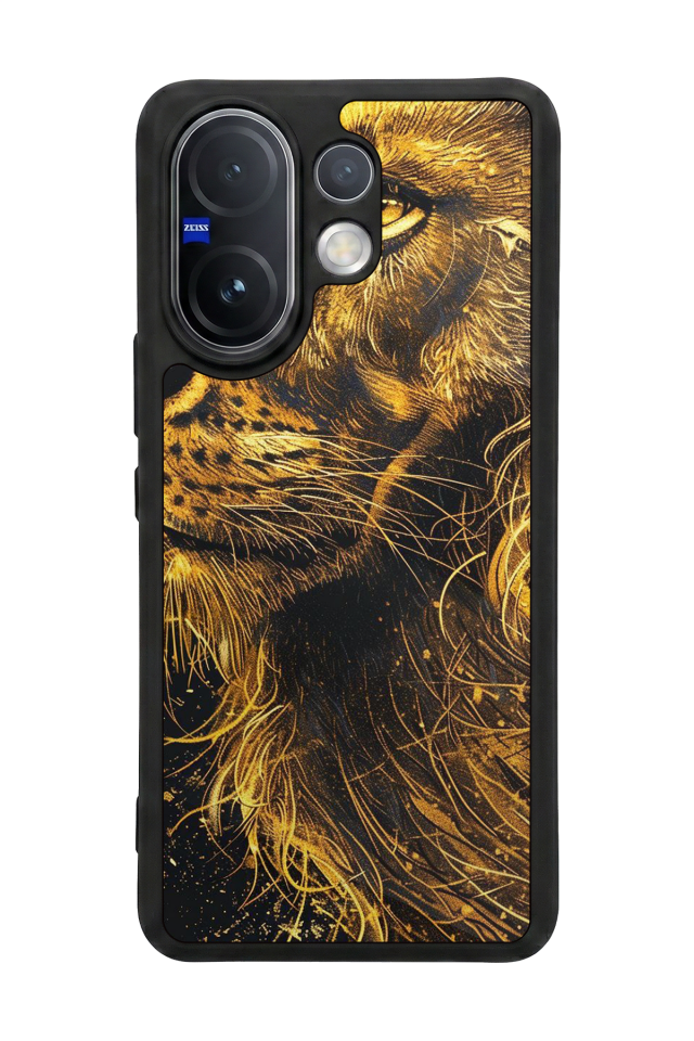 Vivo V60 Uyumlu Aslan Tasarımlı Glossy Premium Kılıf