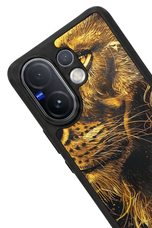 Vivo V60 Uyumlu Aslan Tasarımlı Glossy Premium Kılıf