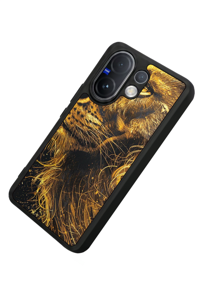 Vivo V60 Uyumlu Aslan Tasarımlı Glossy Premium Kılıf