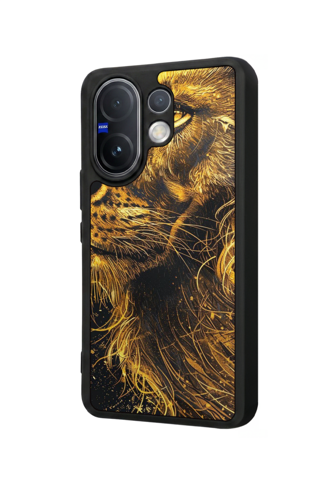 Vivo V60 Uyumlu Aslan Tasarımlı Glossy Premium Kılıf