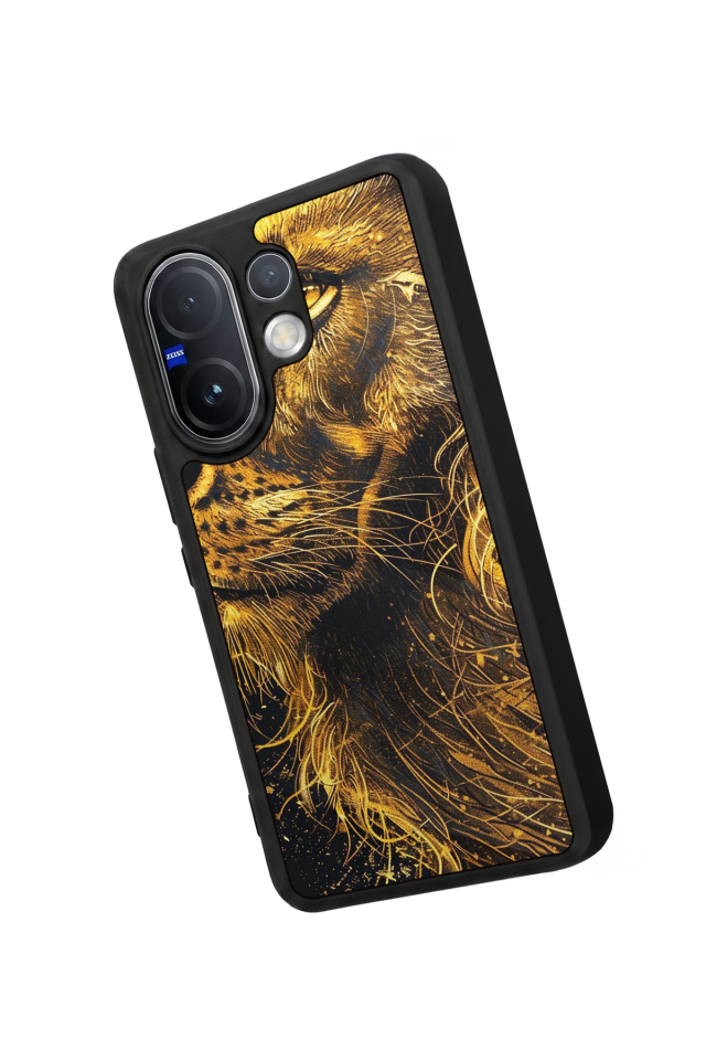 Vivo V60 Uyumlu Aslan Tasarımlı Glossy Premium Kılıf