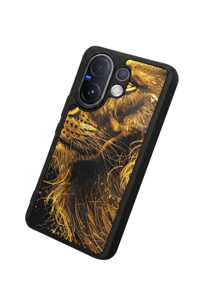 Vivo V60 Uyumlu Aslan Tasarımlı Glossy Premium Kılıf