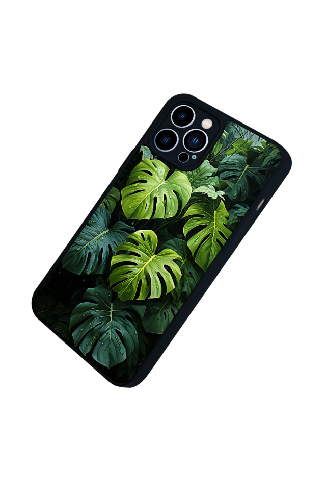 iPhone 12 Pro Max Uyumlu Botanik Tasarımlı Glossy Premium Kılıf