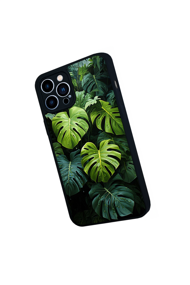 iPhone 12 Pro Max Uyumlu Botanik Tasarımlı Glossy Premium Kılıf