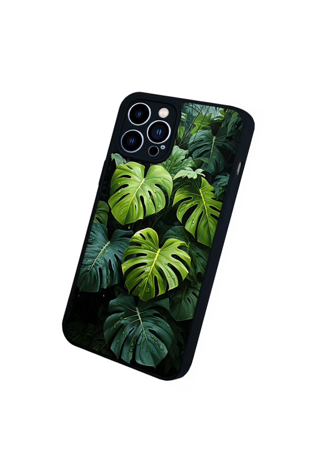 iPhone 12 Pro Max Uyumlu Botanik Tasarımlı Glossy Premium Kılıf