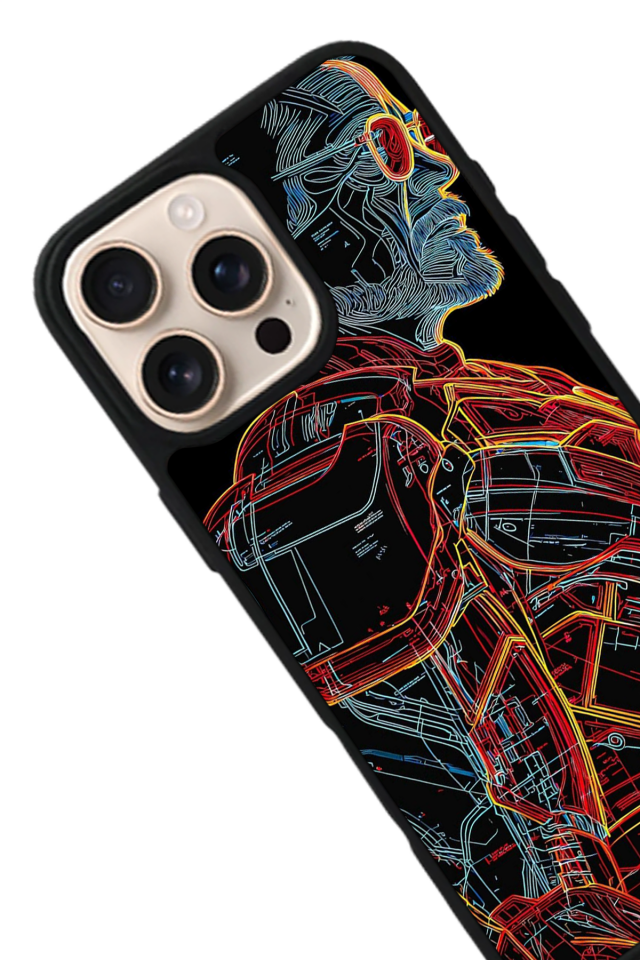 iPhone 14 Pro Max Uyumlu Iron Man ( Demir Adam ) Tasarımlı Glossy Premium Kılıf