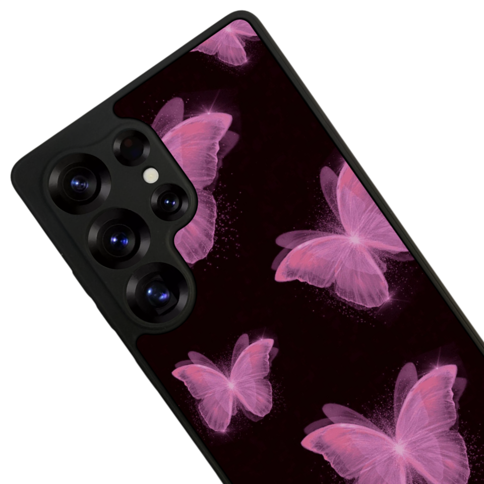 Samsung Galaxy S25 Ultra Uyumlu Kelebek Tasarımlı Glossy Premium Kılıf