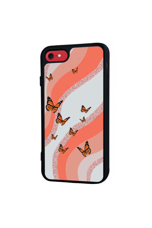 iPhone 8 Uyumlu Kelebek Tasarımlı Glossy Premium Kılıf