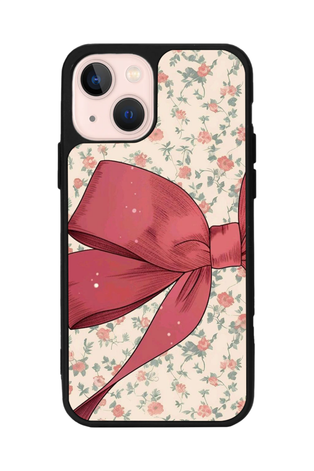 iPhone 13/14 Uyumlu Kurdele Tasarımlı Glossy Premium Kılıf
