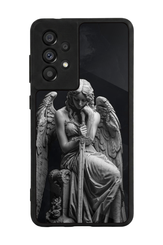 Samsung Galaxy A73 Uyumlu Melek Tasarımlı Glossy Premium Kılıf
