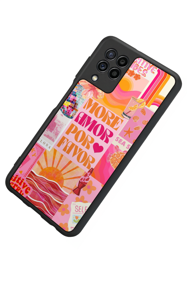 Samsung Galaxy M22 Uyumlu Poster Tasarımlı Glossy Premium Kılıf