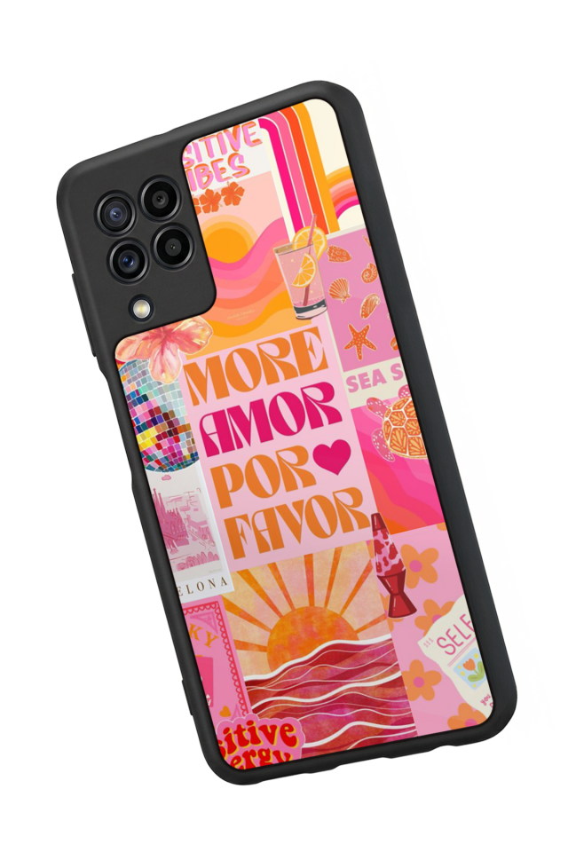 Samsung Galaxy M22 Uyumlu Poster Tasarımlı Glossy Premium Kılıf