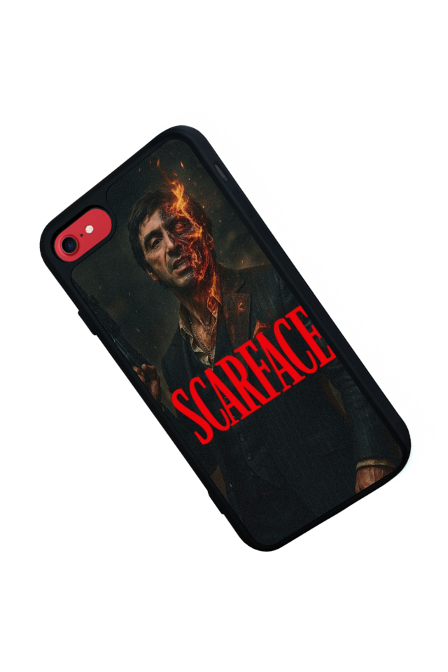 iPhone SE Uyumlu Scarface Tasarımlı Glossy Premium Kılıf