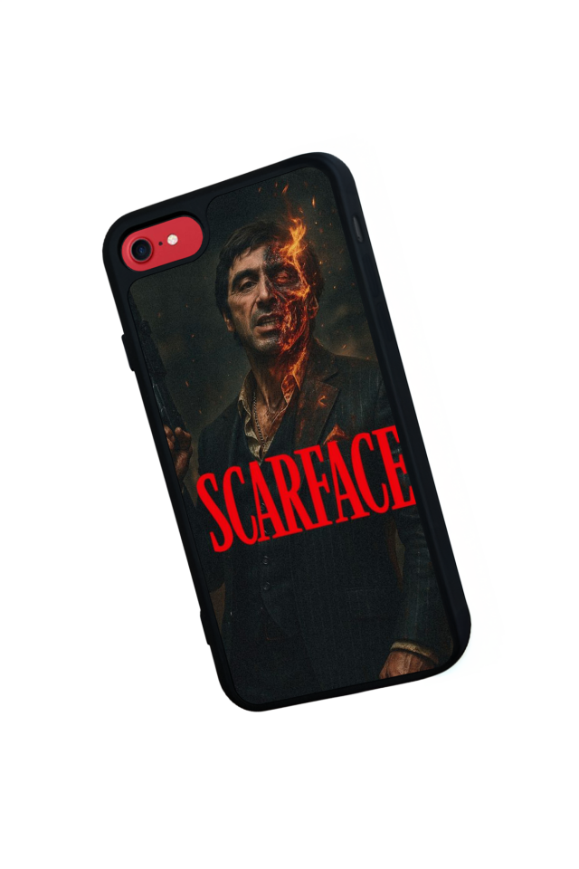 iPhone SE Uyumlu Scarface Tasarımlı Glossy Premium Kılıf