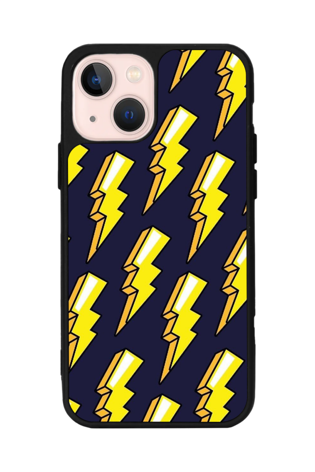 iPhone 15 Uyumlu Simsek Tasarımlı Glossy Premium Kılıf