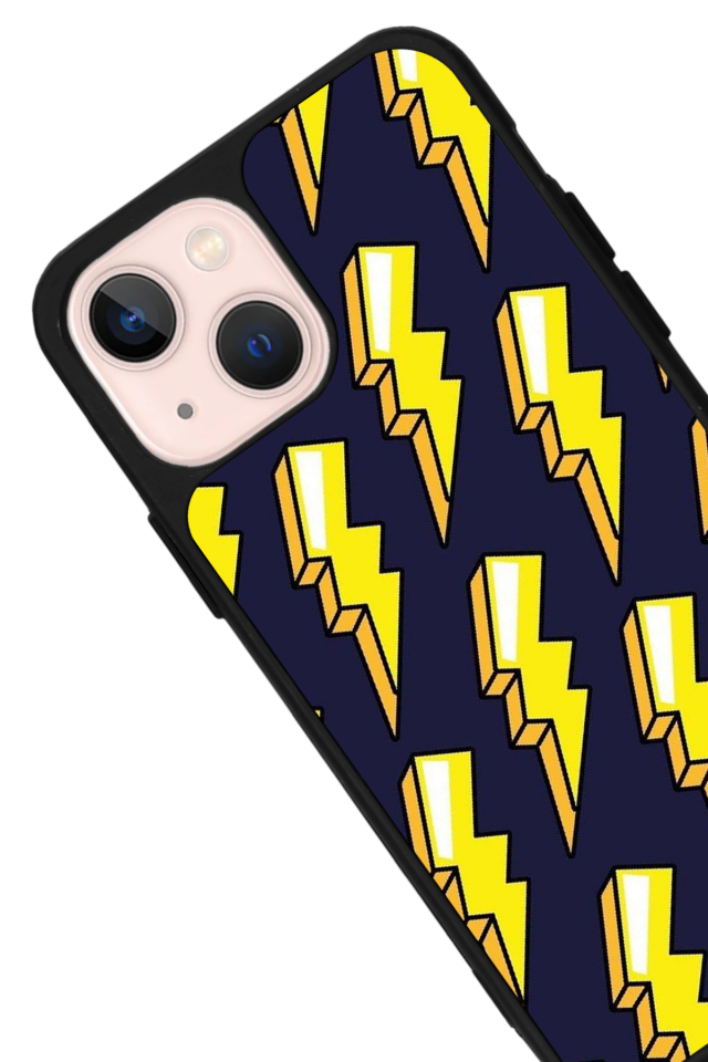 iPhone 15 Uyumlu Simsek Tasarımlı Glossy Premium Kılıf