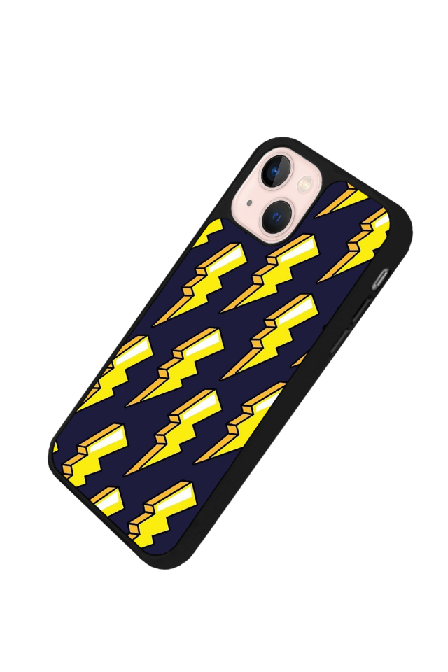 iPhone 15 Uyumlu Simsek Tasarımlı Glossy Premium Kılıf