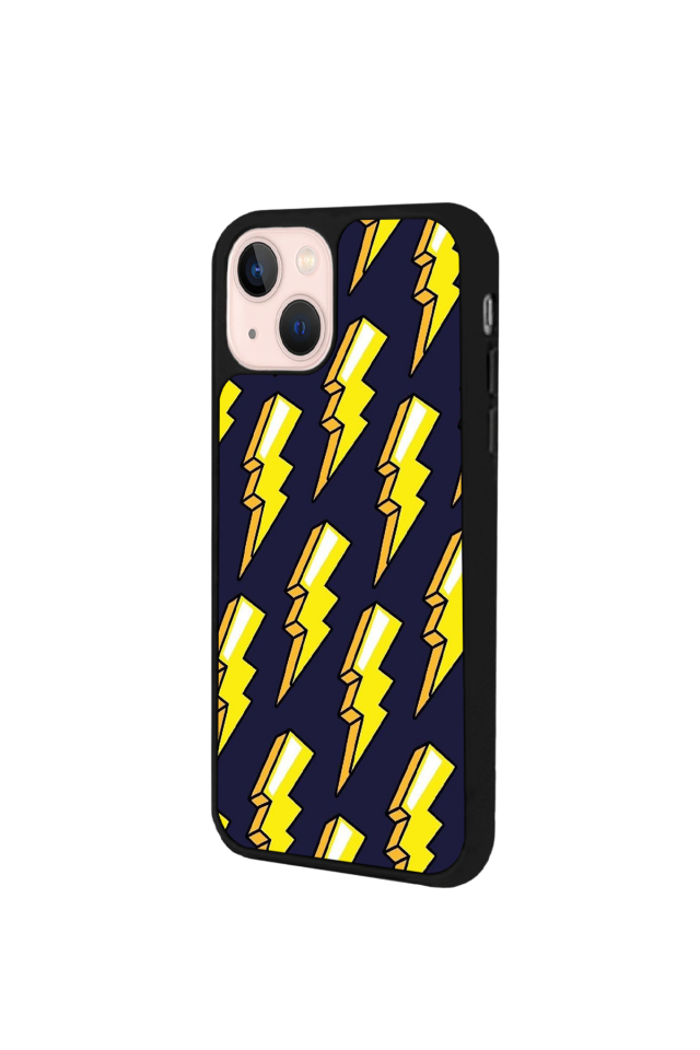 iPhone 15 Uyumlu Simsek Tasarımlı Glossy Premium Kılıf