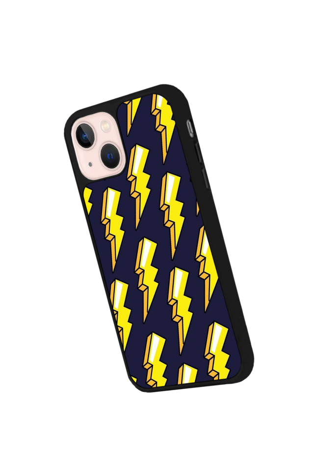 iPhone 15 Uyumlu Simsek Tasarımlı Glossy Premium Kılıf