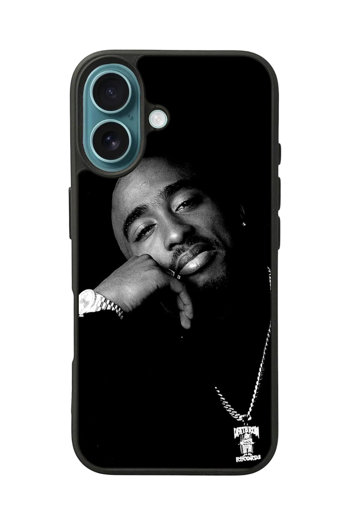 iPhone 16 Uyumlu Tupac Tasarımlı Glossy Premium Kılıf