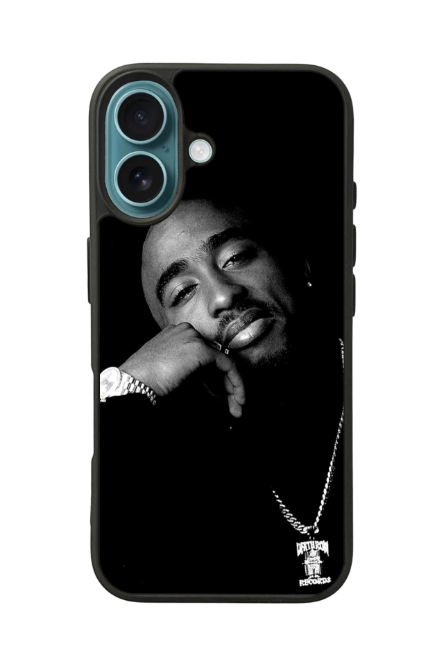 iPhone 16 Uyumlu Tupac Tasarımlı Glossy Premium Kılıf