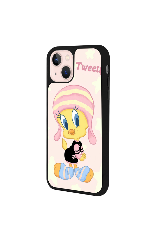 iPhone 13 Mini Uyumlu Tweety Tasarımlı Glossy Premium Kılıf