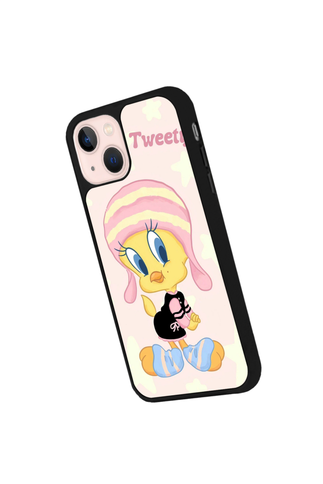 iPhone 13 Mini Uyumlu Tweety Tasarımlı Glossy Premium Kılıf