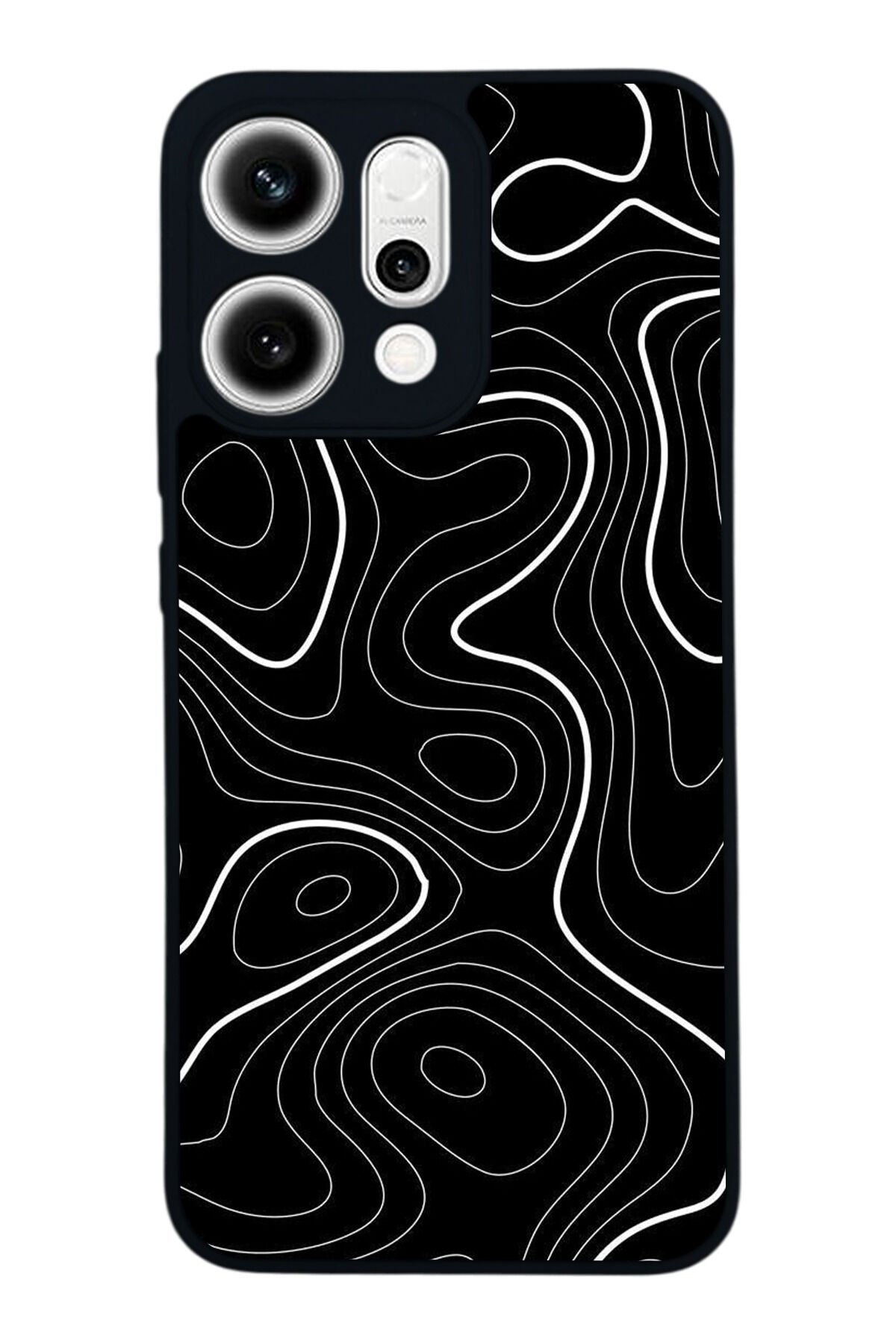 Oppo Reno 14 Uyumlu Çizgi Sanatı Tasarımlı Glossy Premium Kılıf