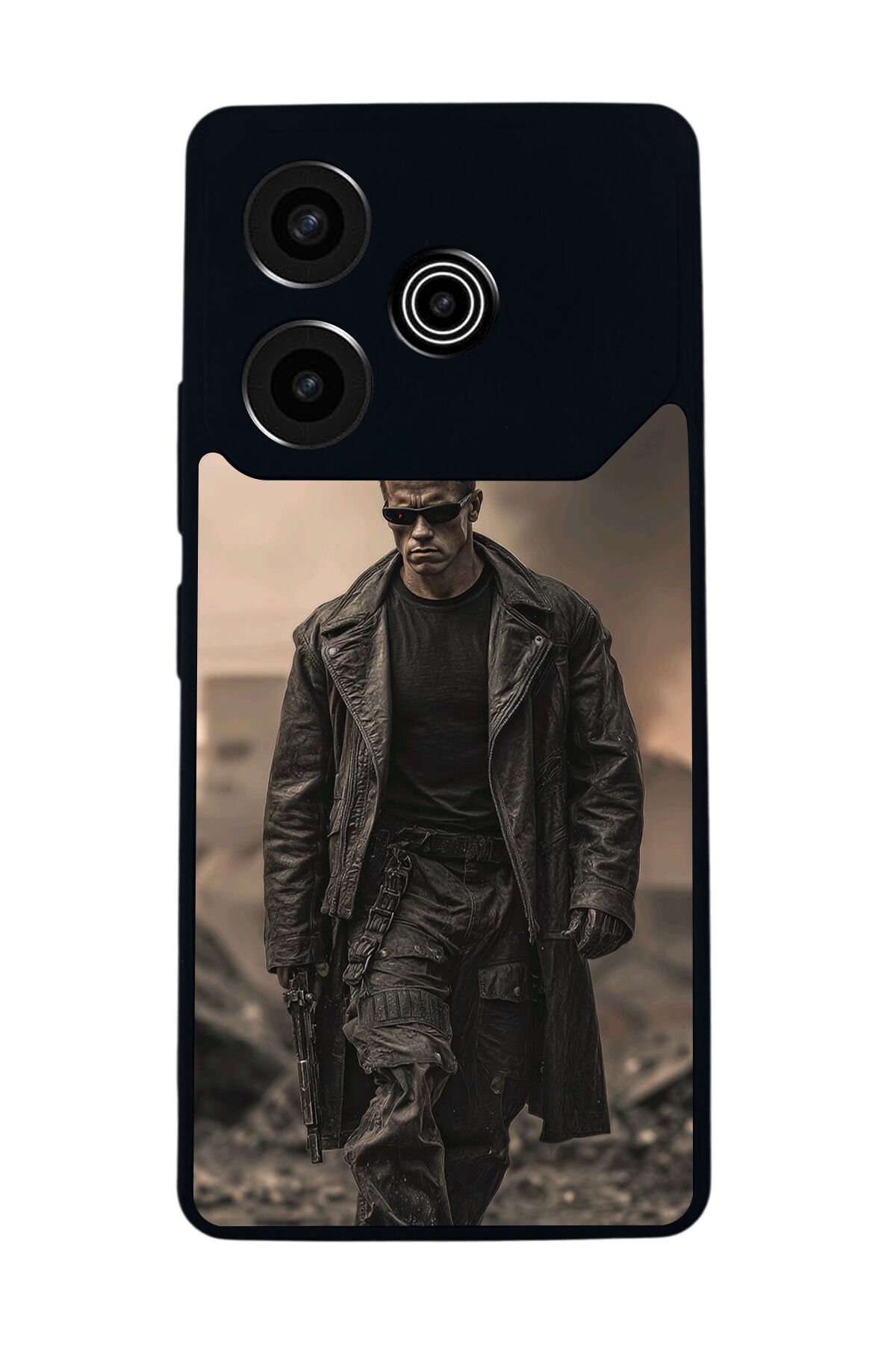 Tecno Pova 6 Uyumlu Terminator Tasarımlı Glossy Premium Kılıf