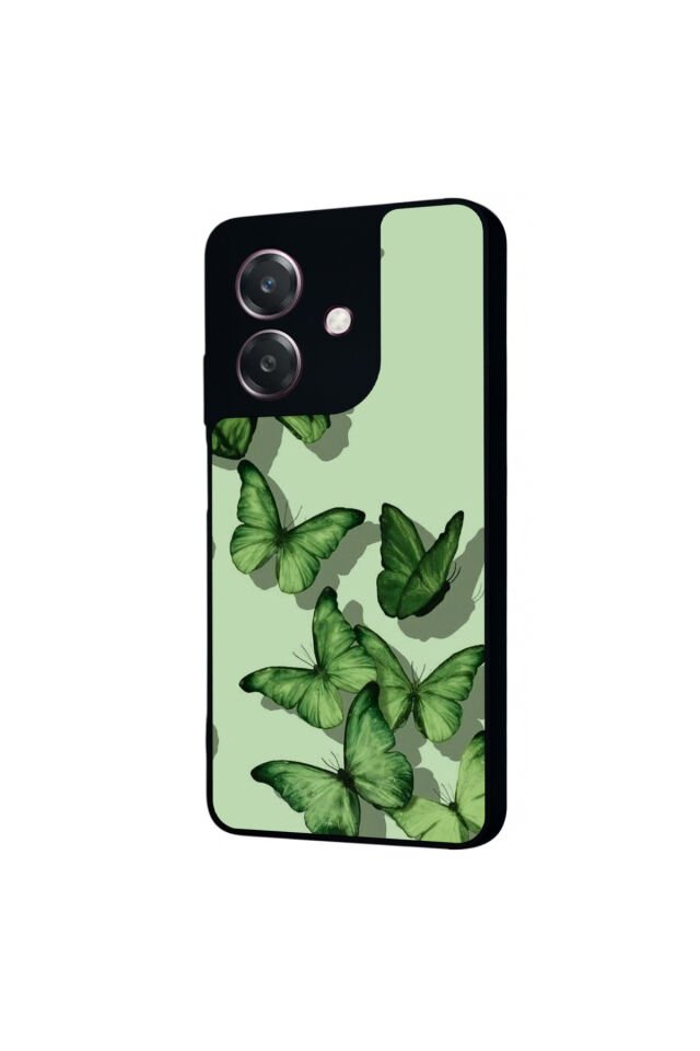 Oppo A3 5G Uyumlu Kelebek Tasarımlı Glossy Premium Kılıf