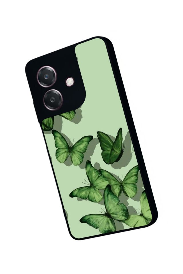 Oppo A3 5G Uyumlu Kelebek Tasarımlı Glossy Premium Kılıf