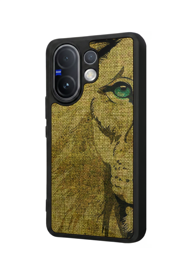 Vivo V60 Uyumlu Aslan Tasarımlı Glossy Premium Kılıf